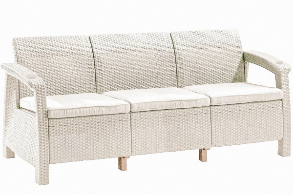 Трёхместный диван  Yalta Sofa 3 Seat белый купить в Кингисеппе