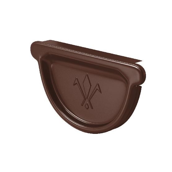 Водосток Aquasistem, система 150/100 - Заглушка универсальная с резиновым уплотнителем RAL 8017 Коричневый купить в Кингисеппе