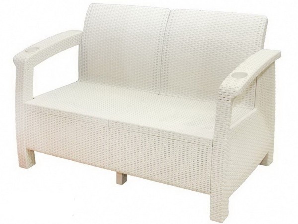 Двухместный диван Yalta Sofa Seаt белый купить в Кингисеппе