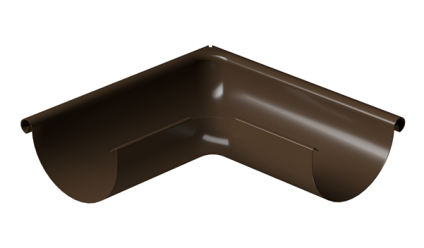 Угол внешний 90° D125 Döcke STAL PREMIUM Каштан, (RAL 8017) купить в Кингисеппе