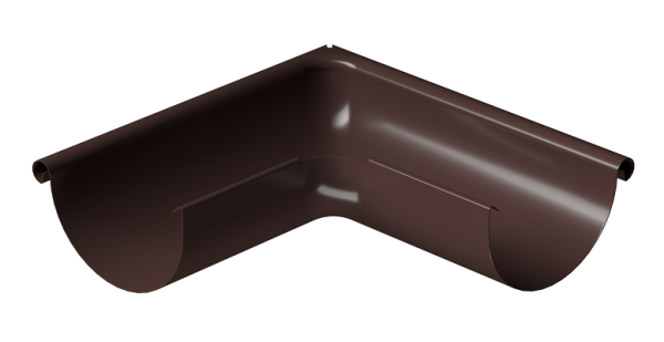 Угол внешний 90° D125 Döcke STAL PREMIUM Шоколад, (RAL 8019) купить в Кингисеппе