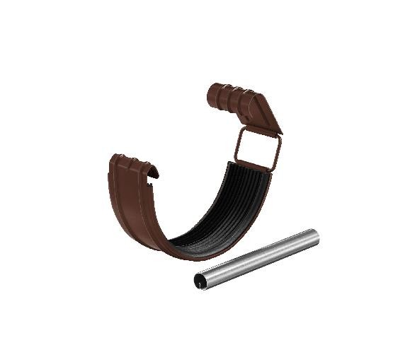 Водосток Aquasistem, система 150/100 - Соединитель желоба с резиновым уплотнителем RAL 8017 Коричневый купить в Кингисеппе