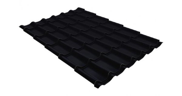 Металлочерепица классик GL 0,5 Velur20 RAL 9005 черный купить в Кингисеппе