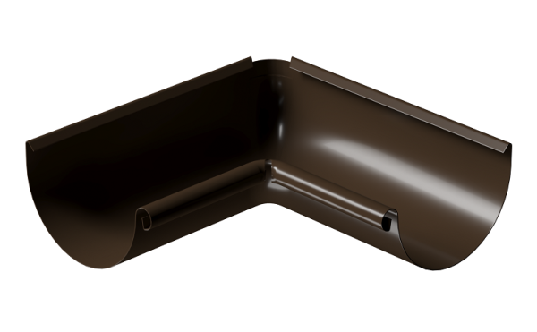 Угол внутренний 90° D125 Döcke STAL PREMIUM Каштан, (RAL 8017) купить в Кингисеппе