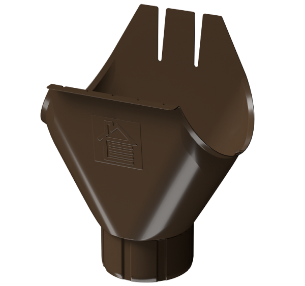 Воронка желоба D125 Döcke STAL PREMIUM Каштан, (RAL 8017) купить в Кингисеппе