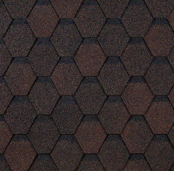 Гибкая черепица EURASIA Docke, Коллекция ШЕСТИГРАННИК Коричневый купить в Кингисеппе