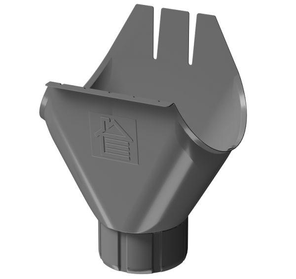 Воронка желоба D125 Döcke STAL PREMIUM Графит, (RAL 7024) купить в Кингисеппе