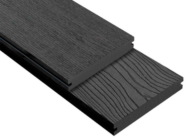 Террасная доска ДПК Outdoor 3D полнотелая STORM/OCEAN BLACK черная купить в Кингисеппе