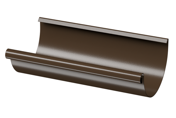 Желоб полукруглый D125 3 м Döcke STAL PREMIUM Каштан, (RAL 8017) купить в Кингисеппе
