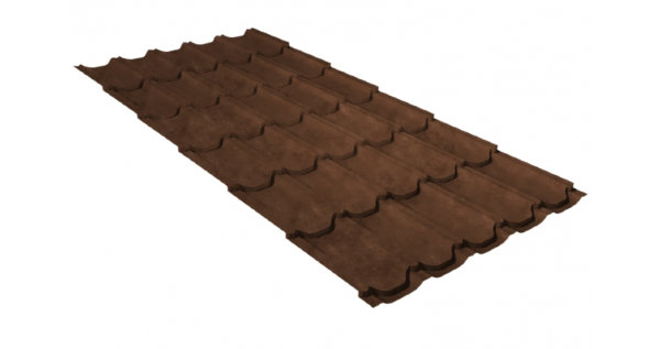 Металлочерепица квинта плюс GL 0,5 Safari Twincolor Brown купить в Кингисеппе