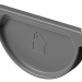 Заглушка желоба D125 Döcke STAL PREMIUM Графит, (RAL 7024) купить в Кингисеппе