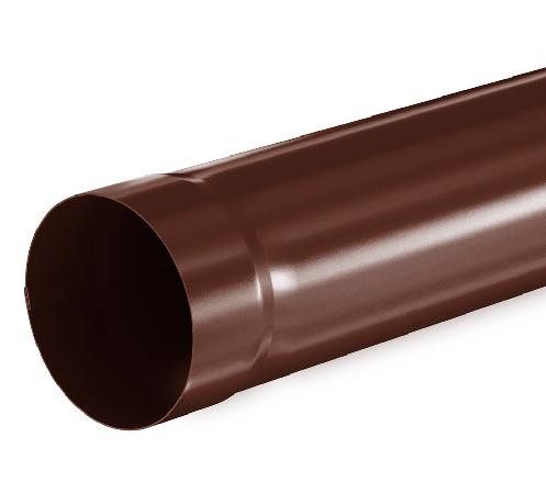 Водосток Aquasistem, система 125x90 - Труба водосточная 1.00м RAL 8017 Коричневый купить в Кингисеппе