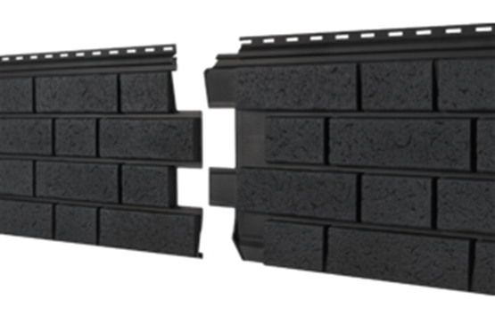 Фасадная панель Ю-пласт Стоун Хаус S-Lock Клинкер Нордик Графитовый купить в Кингисеппе