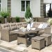 Комплект мебели AFINA плетеной из иск. ротанга AFM-307B Beige купить в Кингисеппе