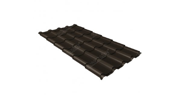 Металлочерепица камея GL 0,5 GreenCoat Pural matt RR 32 темно-коричневый (RAL 8019 серо-коричневый) купить в Кингисеппе