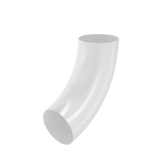 Водосток Aquasistem, система 125x90 - Колено трубы RAL 9003 Белый купить в Кингисеппе