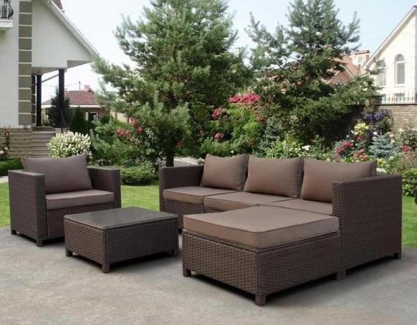 Комплект мебели AFINA плетеной из иск. ротанга YR821A Brown/Beige купить в Кингисеппе