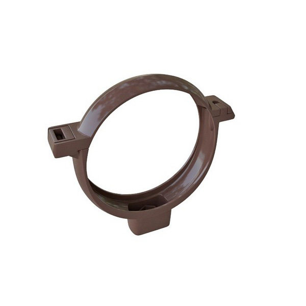 Водосток Альта-Профиль ПВХ – Хомут трубы (коричневый) купить в Кингисеппе