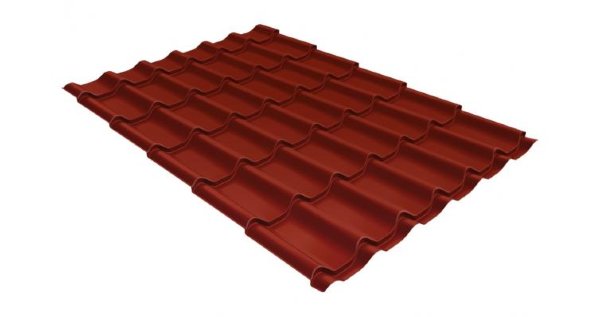 Металлочерепица классик GL 0,5 Velur20 RAL 3009 оксидно-красный купить в Кингисеппе