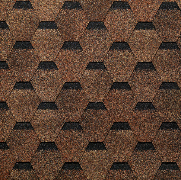 Гибкая черепица EURASIA Docke, Коллекция ШЕСТИГРАННИК Светло-коричневый купить в Кингисеппе