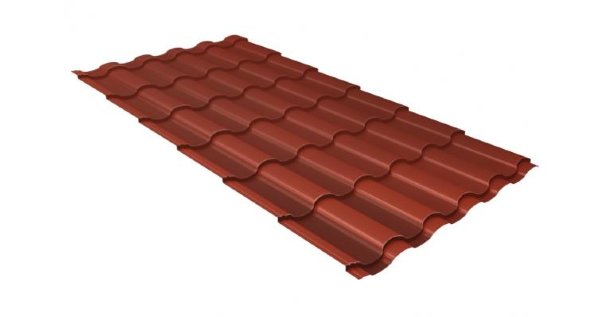 Металлочерепица кредо GL 0,5 Velur20 RAL 8004 терракота купить в Кингисеппе