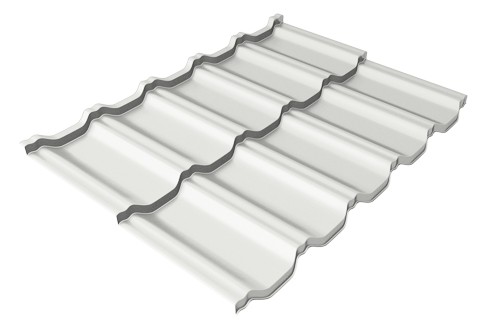 Металлочерепица модульная Квинта Uno Grand Line c 3D резом 0,5 Satin RAL 9003 сигнальный белый купить в Кингисеппе