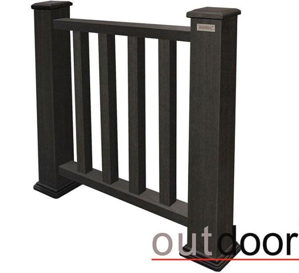 Ограждение из ДПК Outdoor Классик 3D STORM чёрный купить в Кингисеппе