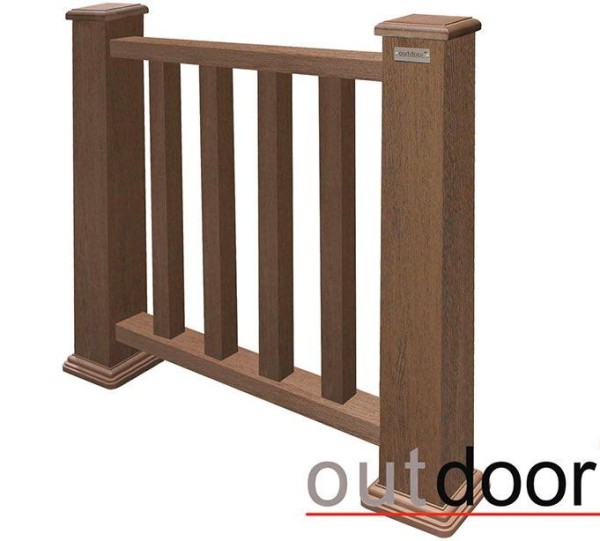 Ограждение из ДПК Outdoor Классик 3D STORM коричневый микс купить в Кингисеппе