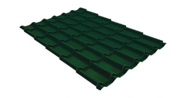 Металлочерепица классик GL 0,5 Velur20 RAL 6005 зеленый мох купить в Кингисеппе