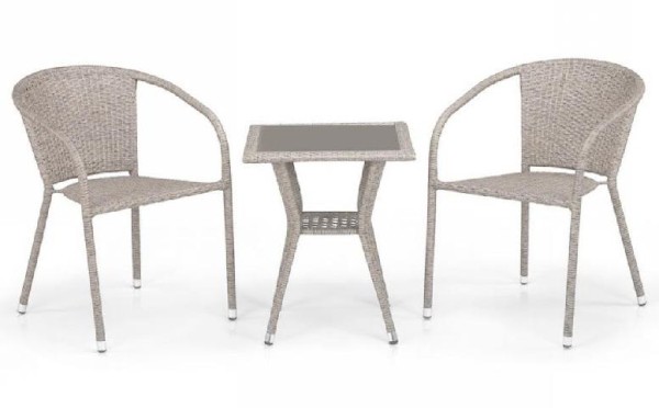 Комплект плетеной мебели AFINA из иск. ротанга T25C/Y137C-W85 Latte 2Pcs купить в Кингисеппе