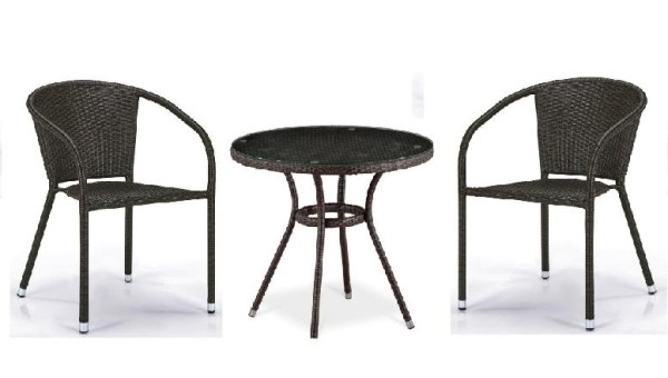 Комплект плетеной мебели AFINA из иск. ротанга Асоль-7 T282ANT/Y137C-W53 Brown 2Pcs купить в Кингисеппе