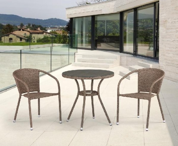 Комплект плетеной мебели AFINA из иск. ротанга T282ANT/Y137C-W56 Light Brown 2Pcs купить в Кингисеппе