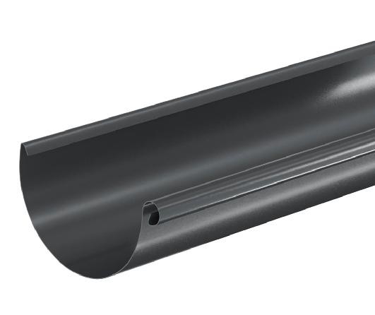 Водосток Aquasistem, система 125x90 - Водосточный желоб 3.00м RAL 7024 Тёмно-серый купить в Кингисеппе