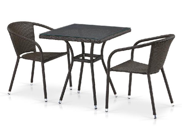 Комплект плетеной мебели AFINA из иск. ротанга T282BNT/Y137C-W53 Brown 2Pcs купить в Кингисеппе