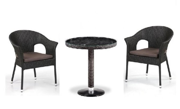 Комплект плетеной мебели AFINA из иск. ротанга T601/Y79A-W53 Brown 2Pcs купить в Кингисеппе