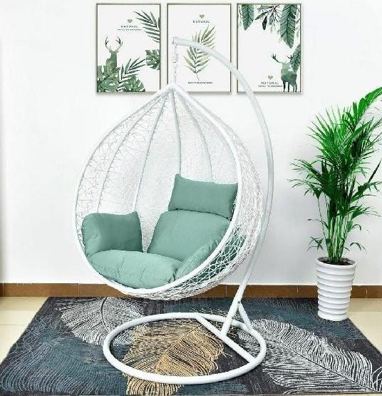 Кресло Подвесное из искусственного ротанга AFM-168A-XL White/Green купить в Кингисеппе