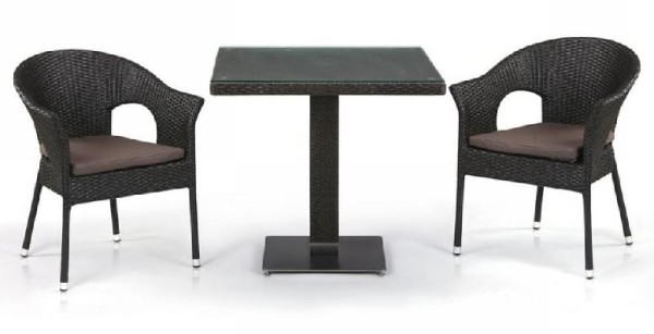 Комплект плетеной мебели AFINA из иск. ротанга T605SWT/Y79A-W53 Brown 2Pcs купить в Кингисеппе