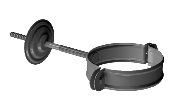 Хомут трубы D90 Döcke STAL PREMIUM Графит, (RAL 7024) купить в Кингисеппе