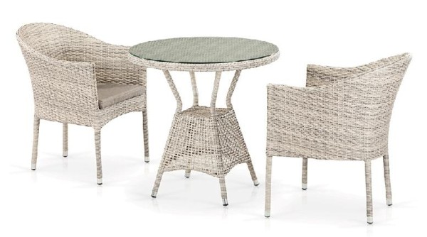 Комплект плетеной мебели AFINA из иск. ротанга T705ANT/Y350-W85 Latte 2Pcs купить в Кингисеппе