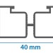 Лага алюминиевая KRONEX 40x15x3000 мм опорная Slim купить в Кингисеппе