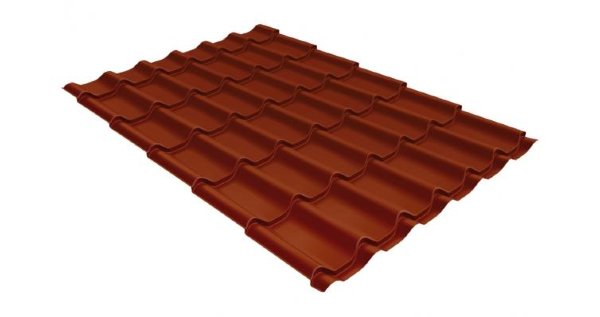 Металлочерепица классик 0,5 Satin RAL 8004 терракота купить в Кингисеппе