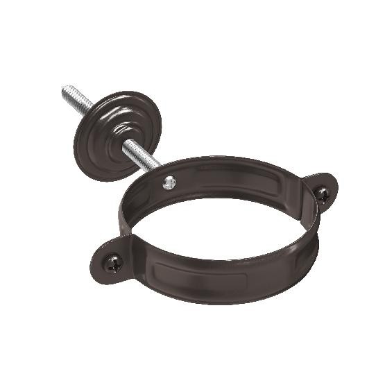 Водосток Aquasistem, система 150/100 - Комплект крепления трубы RR 32 Тёмно Коричневый купить в Кингисеппе