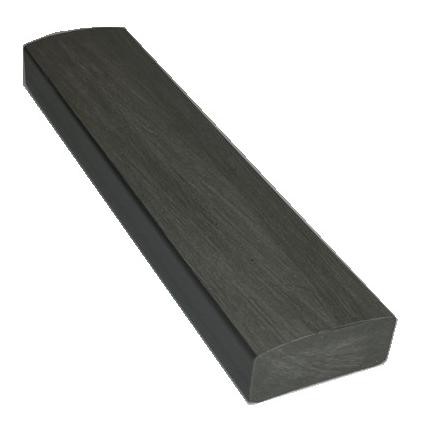 Лавочный брус Ecodecking Некст полнотелый брашированный 70х35 графит купить в Кингисеппе
