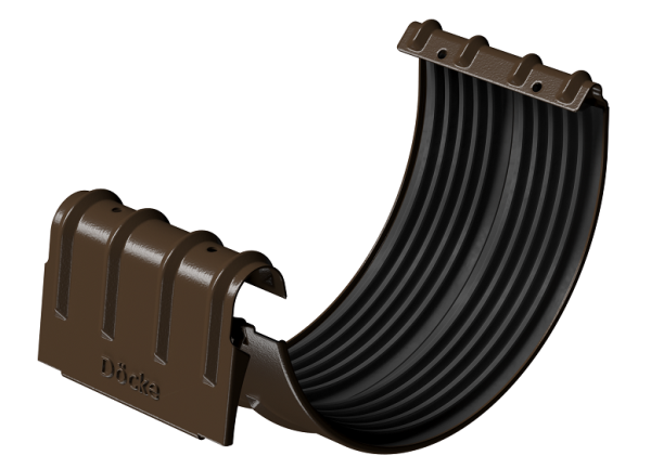 Соединитель желобов D125 Döcke STAL PREMIUM Каштан, (RAL 8017) купить в Кингисеппе