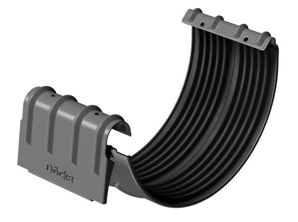 Соединитель желобов D125 Döcke STAL PREMIUM Графит, (RAL 7024) купить в Кингисеппе