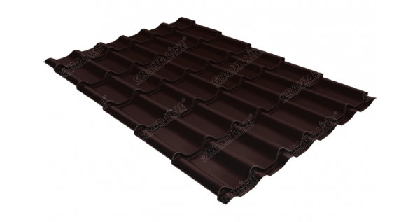 Металлочерепица классик GL 0,5 Quarzit RAL 8017 шоколад Metallic купить в Кингисеппе