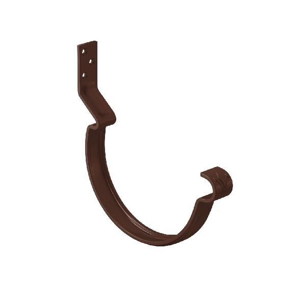 Водосток Aquasistem, система 125x90 - Крюк крепления желоба короткий RAL 8017 Коричневый купить в Кингисеппе