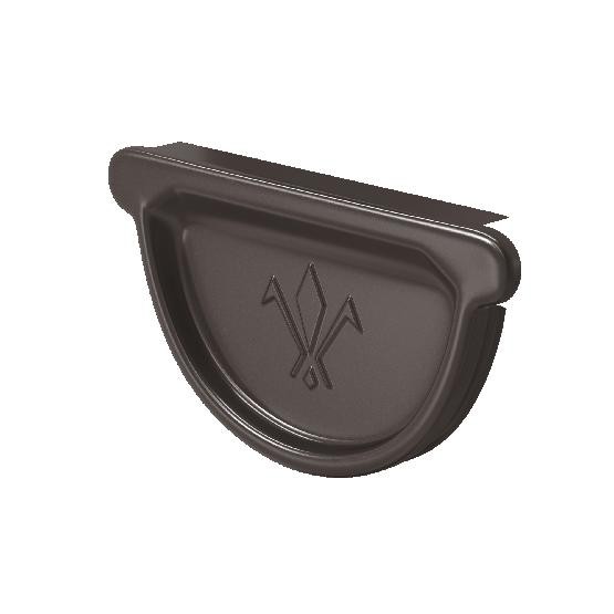 Водосток Aquasistem, система 125x90 -  Заглушка универсальная с резиновым уплотнителем RR 32 Тёмно Коричневый купить в Кингисеппе