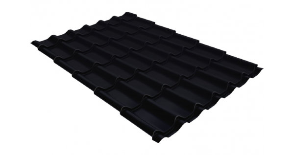 Металлочерепица классик GL 0,5 Quarzit lite RAL 9005 черный купить в Кингисеппе