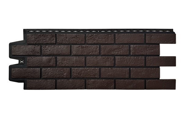 ФП Grand Line состаренный кирпич премиум Шоколадный (шов RAL 9005) купить в Кингисеппе